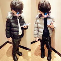 男童冬款棉衣2015新款韩版儿童棉衣外套男童毛领加厚棉袄外套上衣