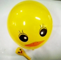 小黄鸭卡通儿童气球 大号气球印刷气球批发免邮印刷logo100只