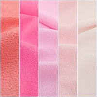 日式和风布绉布面料 素色手工细工花簪布DIY布料 30*30cm 粉色系
