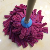 珊瑚绒圆头超细纤维毛巾布吸水拖把家用传统拖布棉线老式墩布包邮