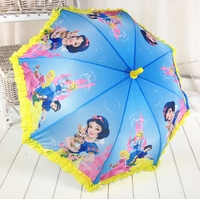 可爱花边小宝宝自动伞卡通女童雨伞遮阳伞花边太阳伞雨伞1-4岁