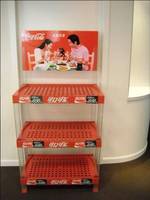 塑料货架可口可乐百事可乐饮料公司展示架可加印定制企业LOGO