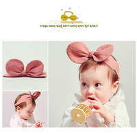 韩版时尚儿童圆耳朵发带 可爱婴儿宝宝头饰发饰 女童纯棉米奇头带