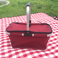 户外野餐手提篮野餐包  野餐篮 户外餐具包烧烤包 车载保温箱