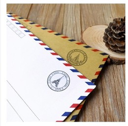 可邮寄特色航空信封明信片收纳不含信纸贴上邮票可邮寄B6标准尺寸