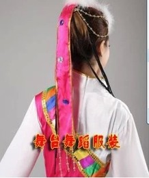 厂家直销2015新款女秧歌服少数民族舞台装演出服装藏族头饰服饰女