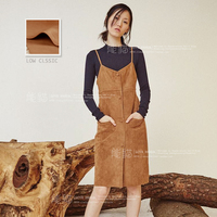 韩国小众设计师定制~加厚版仿麂皮绒布料面料~有挺阔度适合直身款