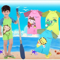 hugmii儿童泳衣连体男童宝宝女童男女孩1-12岁韩国防晒游泳衣泳裤