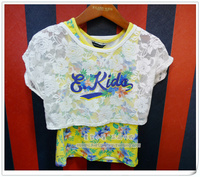 6折依恋ELAND KIDS童装专柜正品代购2015夏女童短袖t恤RA52622n