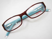 思捷 板材 眼镜架  ET17344 545 棕色花纹小镜框