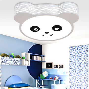 白色小熊卡通小型长47*38cm现代温馨儿童房卧室护眼LED吸顶灯包邮