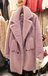2015新款韩国茧型加厚棉服羊羔毛外套中长款韩版大码棉衣女冬装潮