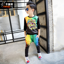 童装男童秋装套装2016新款 秋季儿童两件套韩版中大童运动卫衣潮