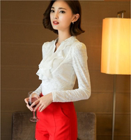 2015秋装新款韩版女装加绒加厚蕾丝衫女修身长袖打底衫上衣