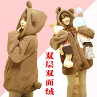 秋季女装新款冬装韩版可爱小熊兔耳朵冬天毛绒外套冬季学生卫衣潮