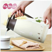 包邮！日本Fasola 双层不锈钢真空保温壶保温瓶热水瓶开水瓶水壶
