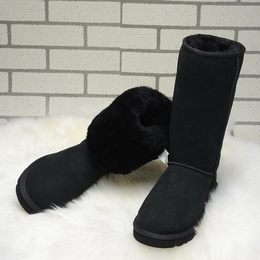 促销雪地靴羊皮毛一体高筒5815女靴子冬季保暖防滑清仓女鞋子黑色