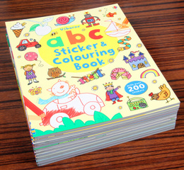 适合幼儿园宝宝 儿童英文绘本情景贴纸涂色书 3-6岁大开本10款选