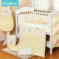 Evangeline 婴儿床上用品七件套 宝宝床品套件 床围防皱不可拆洗