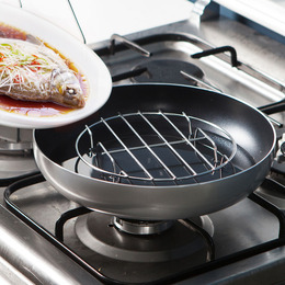 优颂良品 厨房小件不锈钢蒸架高脚蒸盘器蒸片蒸隔蒸菜架蒸格蒸垫