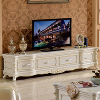 卡富莱 欧式大理石电视柜 法式实木矮柜卧室地柜高档奢华客厅组合