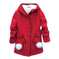 冬装新款红博士童装女童羊绒大衣状元红韩版儿童毛呢子大衣外套潮