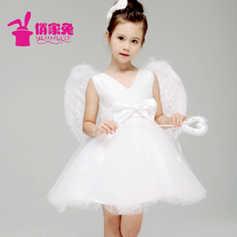 儿童小天使元旦演出服蓬蓬公主裙幼儿合唱舞蹈表演魔法棒翅膀服装