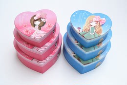 新款包邮包装礼盒心形纸盒礼品盒爱心桃心喜糖盒巧克力盒子女孩款
