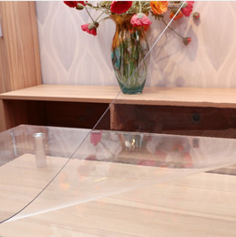 定制餐桌软玻璃PVC防水防油透明磨砂波斯菊免洗水晶茶几垫软玻璃