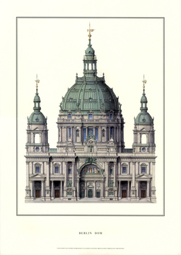 欧式建筑教堂图纸文艺复兴系列装饰画画心画布画纸