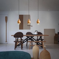 乡村个性实木葫芦单头吊灯 北欧餐厅客厅卧室创意艺术灯饰吊灯