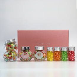 candy 澳洲进口手工糖果粉色小熊瓶礼盒糖果盒装婚礼 喜糖