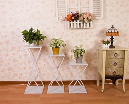 客厅花架单层落地多肉绿萝创意盆栽架欧式铁艺阳台室内植物花盆架