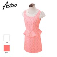 Aitoo 艾凸2015夏装新款女装 雪纺拼接高腰显瘦束腰包臀 连衣裙
