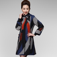 2015冬装新款韩版加肥加大显瘦呢子大衣中长款长袖毛呢外套上衣