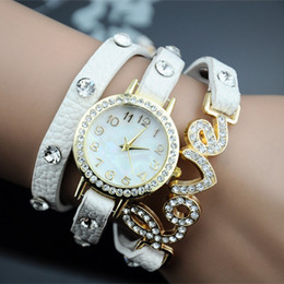 女生手链表生日礼物创意饰品手表时尚LOVE镶钻水钻女生手表送女友