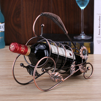 包邮欧式创意客厅酒柜红酒架创意铁艺摆件装饰品葡萄酒架酒瓶架