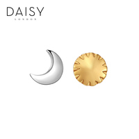 Daisy London送礼日月系列混搭925银饰耳钉 时尚情侣款月亮太阳