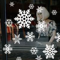 特价新年墙贴圣诞装饰贴店铺橱窗玻璃贴超值22朵雪花