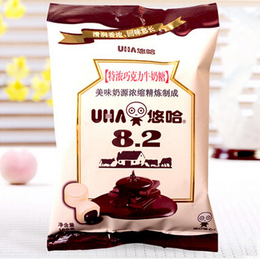UHA/悠哈特浓巧克力牛奶糖300g/袋 优质奶糖奶香十足