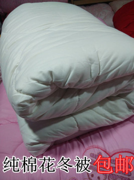 特价包邮棉花冬被新疆长绒棉单双人棉被子白色加厚被芯1.5/2.0米