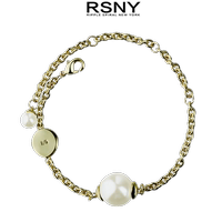 RSNY美国时尚饰品 镀金天然贝壳细珍珠手链送女友生日礼物RS047