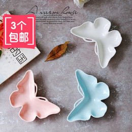 创意日式森系甜品小吃碟味碟酱醋碟子家用陶瓷调料碟浪漫午后系列