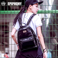 EPIPHQNY 潮牌 2015迷你双肩背包 PU纯色旅行小包时尚潮流书包女