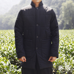 原创款中国风宽松青年男棉服加厚立领男士冬季中长款棉衣男装外套