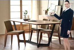 欧式复古原木餐桌简约创意快餐小户型组装铁艺实木餐桌椅组合6人