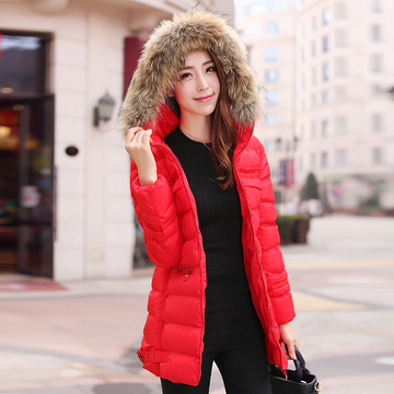 2015冬季新款中长款羽绒棉服韩版气质修身显瘦女外套热卖爆款大衣