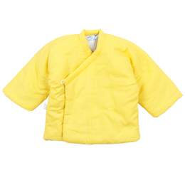 宝宝婴儿黄色棉袄斜襟系带棉衣外套秋冬夹棉袄保暖加厚抗菌绒上衣