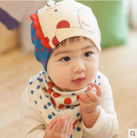 韩版春秋男女宝宝帽子0-3-6-18个月儿童帽子宝宝套头帽婴儿帽子