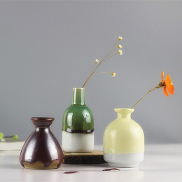 景德镇陶瓷花瓶小花插水培植物花器茶道摆件创意家居软装饰